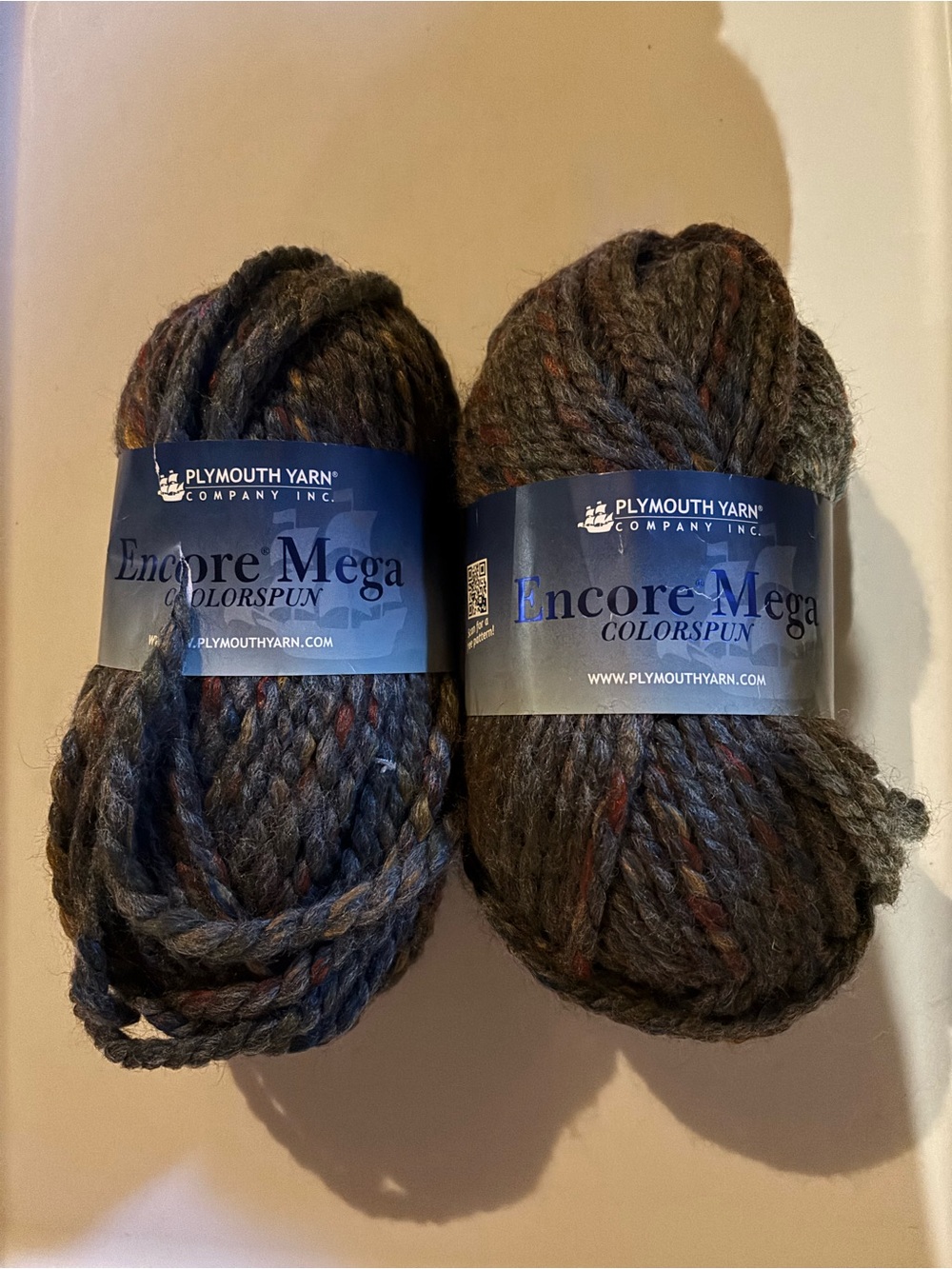 Plymouth Yarn 80% Acrylic 20% Wool Made in Turkey Encore Mega Color 7163